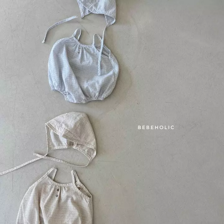 Bebe Holic - Korean Baby Fashion - #babyoutfit - Amber Sleeveless Bodysuit with Bonnet - 2