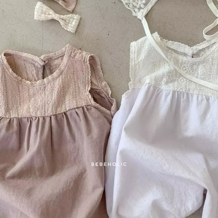 Bebe Holic - Korean Baby Fashion - #babyoutfit - Bobo Lace Bodysuit - 4