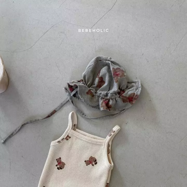 Bebe Holic - Korean Baby Fashion - #smilingbaby - Bear Waffle Bodysuit - 3