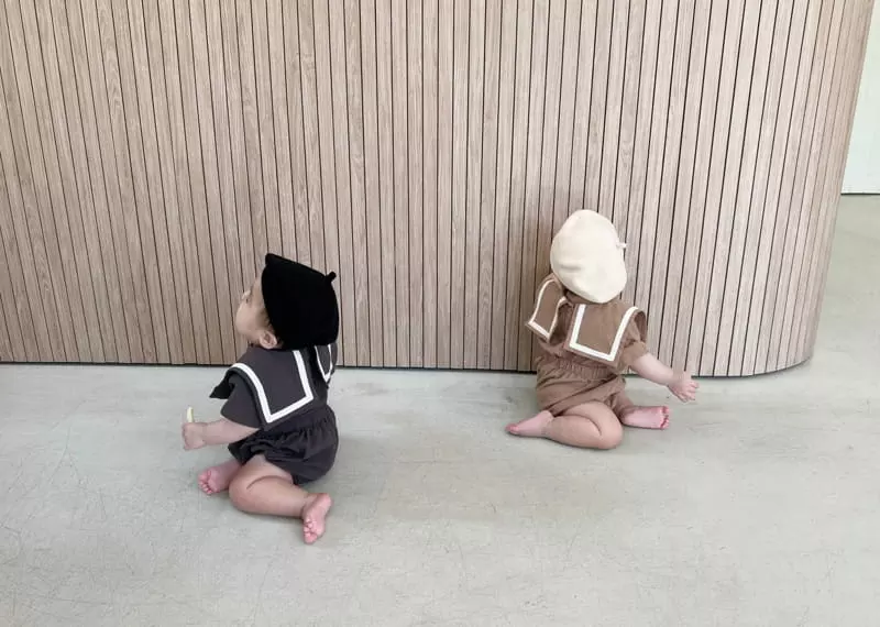 Bebe Nine - Korean Baby Fashion - #smilingbaby - Square Sailor Top Bottom Set - 4
