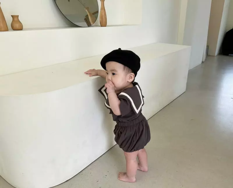 Bebe Nine - Korean Baby Fashion - #babyboutiqueclothing - Square Sailor Top Bottom Set - 5