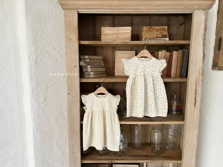 Bebe Nine - Korean Baby Fashion - #babyclothing - Lovely One-piece Beige - 4