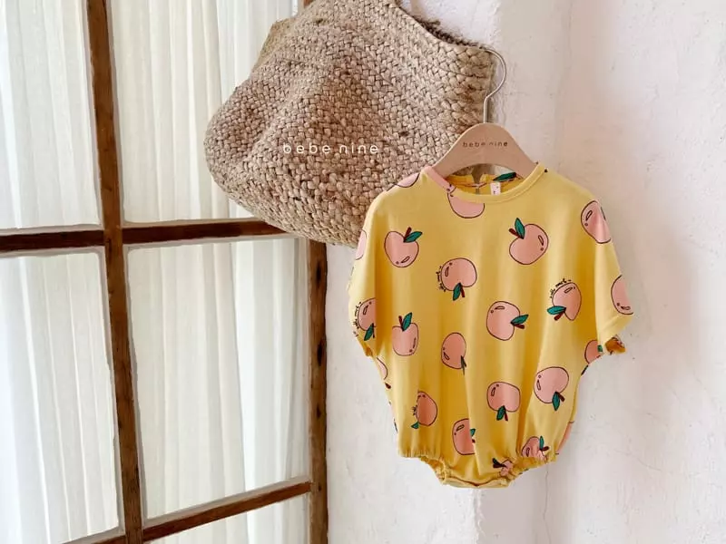 Bebe Nine - Korean Baby Fashion - #babyfever - Peach Bodysuit - 3