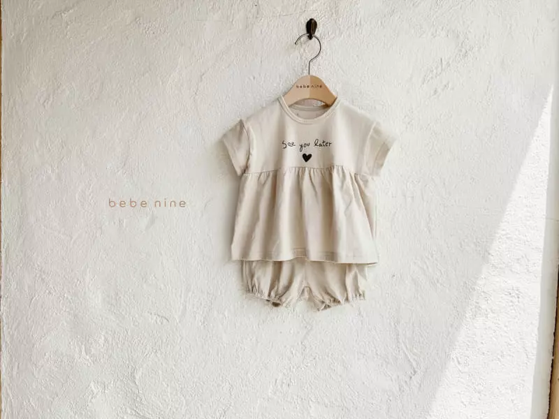Bebe Nine - Korean Baby Fashion - #babyfever - See U Top Bottom Set - 3