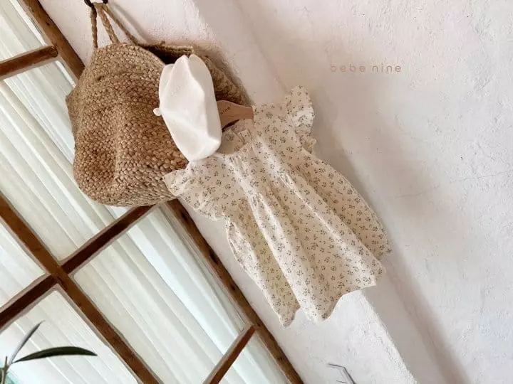 Bebe Nine - Korean Baby Fashion - #babygirlfashion - Lovely One-piece Flower - 5