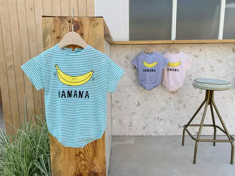 Bebe Nine - Korean Baby Fashion - #babygirlfashion - Banana Bodysuit