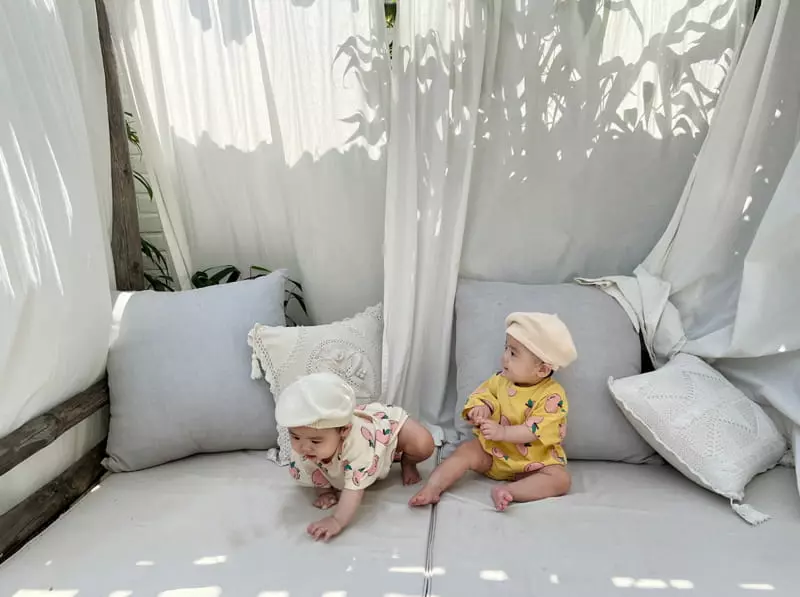 Bebe Nine - Korean Baby Fashion - #babylifestyle - Peach Bodysuit - 5