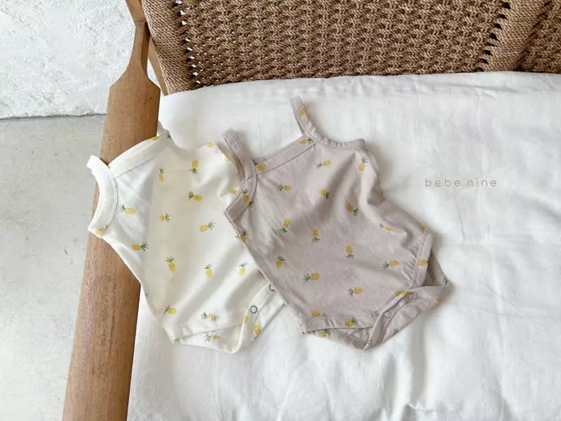 Bebe Nine - Korean Baby Fashion - #babyootd - Pineapple Bodysuit - 5