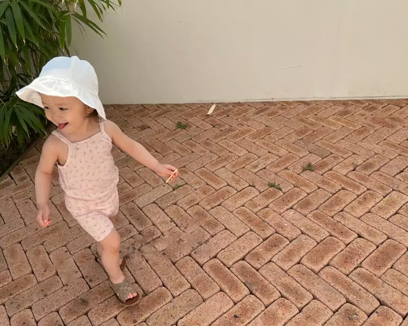Bebe Nine - Korean Baby Fashion - #babyootd - Small Flower Top Bottom Set - 3