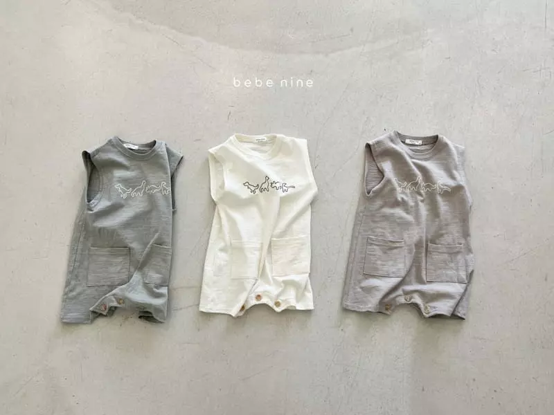 Bebe Nine - Korean Baby Fashion - #babyootd - Jjorr Dino Bodysuit