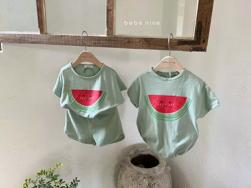 Bebe Nine - Korean Baby Fashion - #babyoutfit - Watermelon Bodysuit - 8