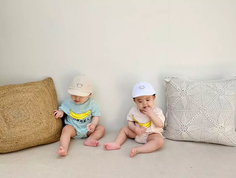 Bebe Nine - Korean Baby Fashion - #babyoutfit - Banana Bodysuit - 6