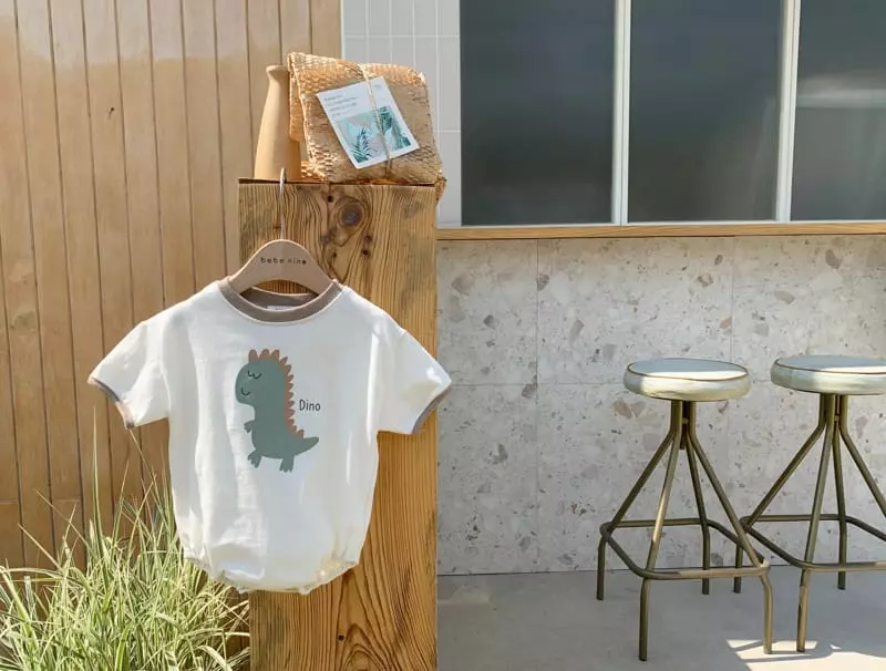Bebe Nine - Korean Baby Fashion - #babyoutfit - Dino Bodysuit - 4