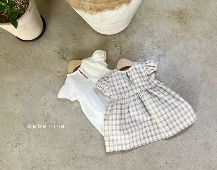 Bebe Nine - Korean Baby Fashion - #onlinebabyshop - Eyelet One-piece Ivory - 6