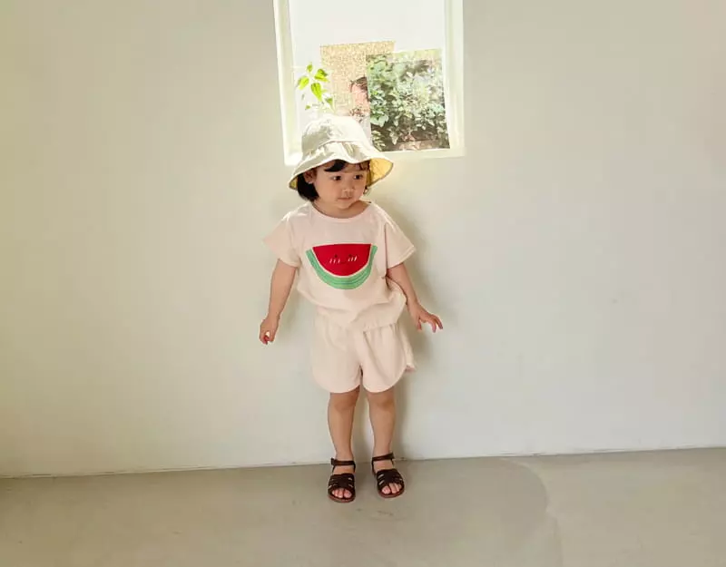 Bebe Nine - Korean Children Fashion - #discoveringself - Watermelon Top Bottom Set - 5