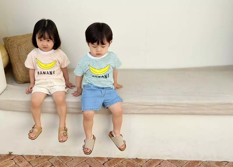 Bebe Nine - Korean Children Fashion - #kidsshorts - Banana Tee - 6