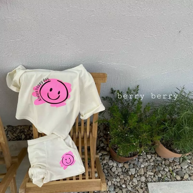 Berry Berry - Korean Children Fashion - #childofig - Smile Top Bottom Set