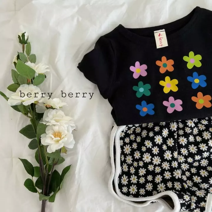 Berry Berry - Korean Children Fashion - #designkidswear - Flower Tee