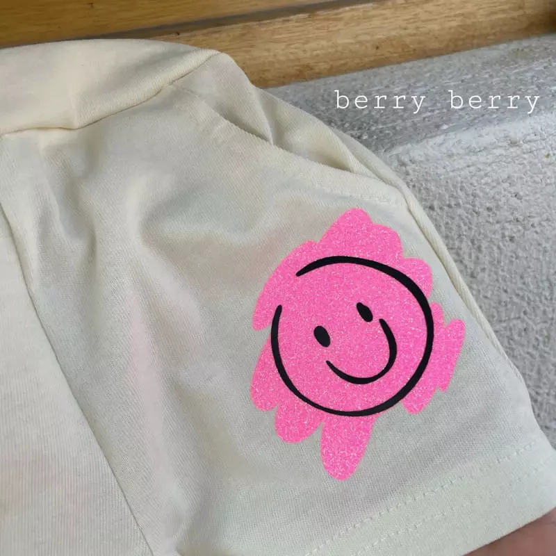 Berry Berry - Korean Children Fashion - #kidsshorts - Smile Top Bottom Set - 6