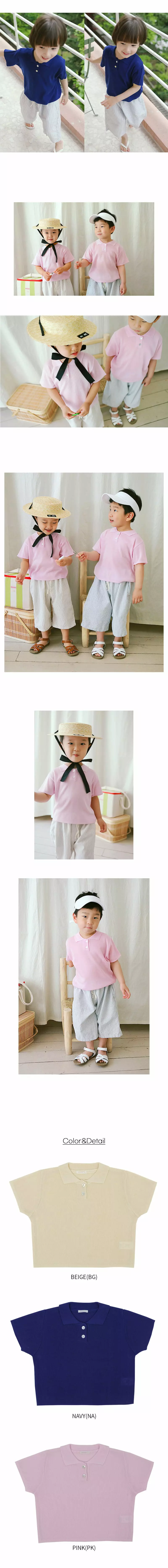 Bien a Bien - Korean Children Fashion - #childofig - Shope Collar Knit - 3