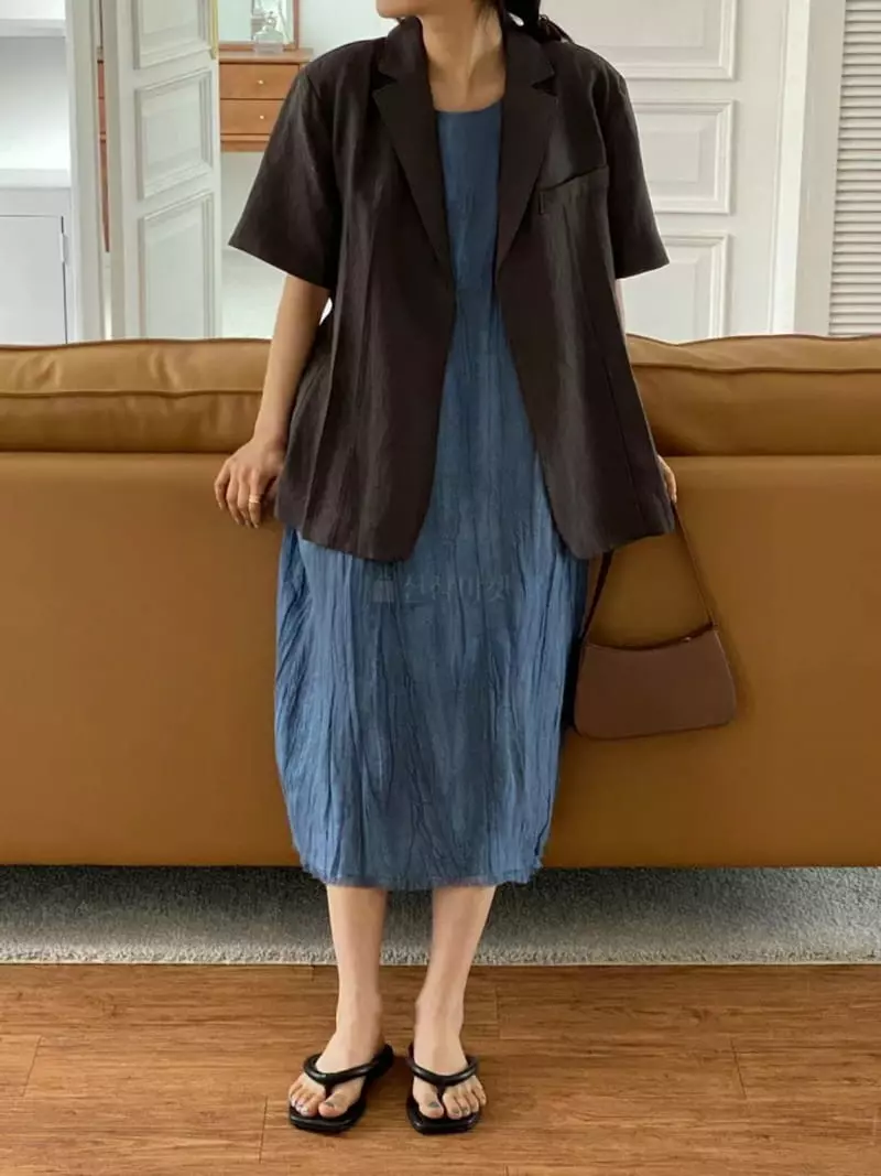 Binus - Korean Women Fashion - #momslook - Pintuck Jacket - 2