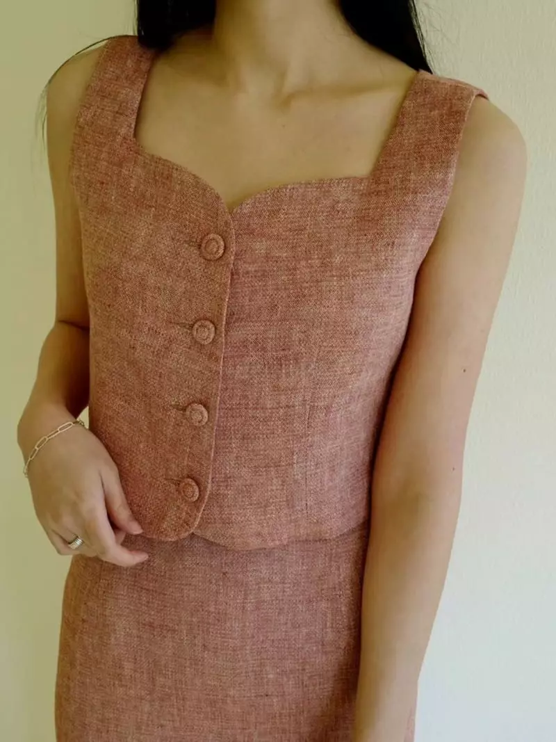 Binus - Korean Women Fashion - #momslook - Linen Vest - 3