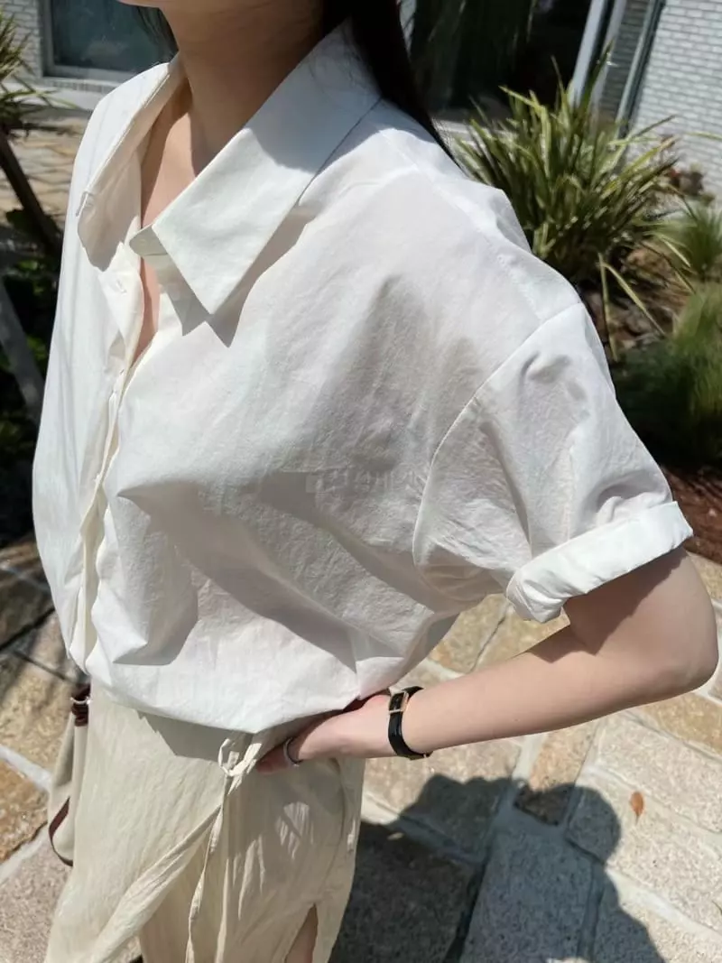 Binus - Korean Women Fashion - #vintageinspired - Roll-up Shirt - 4