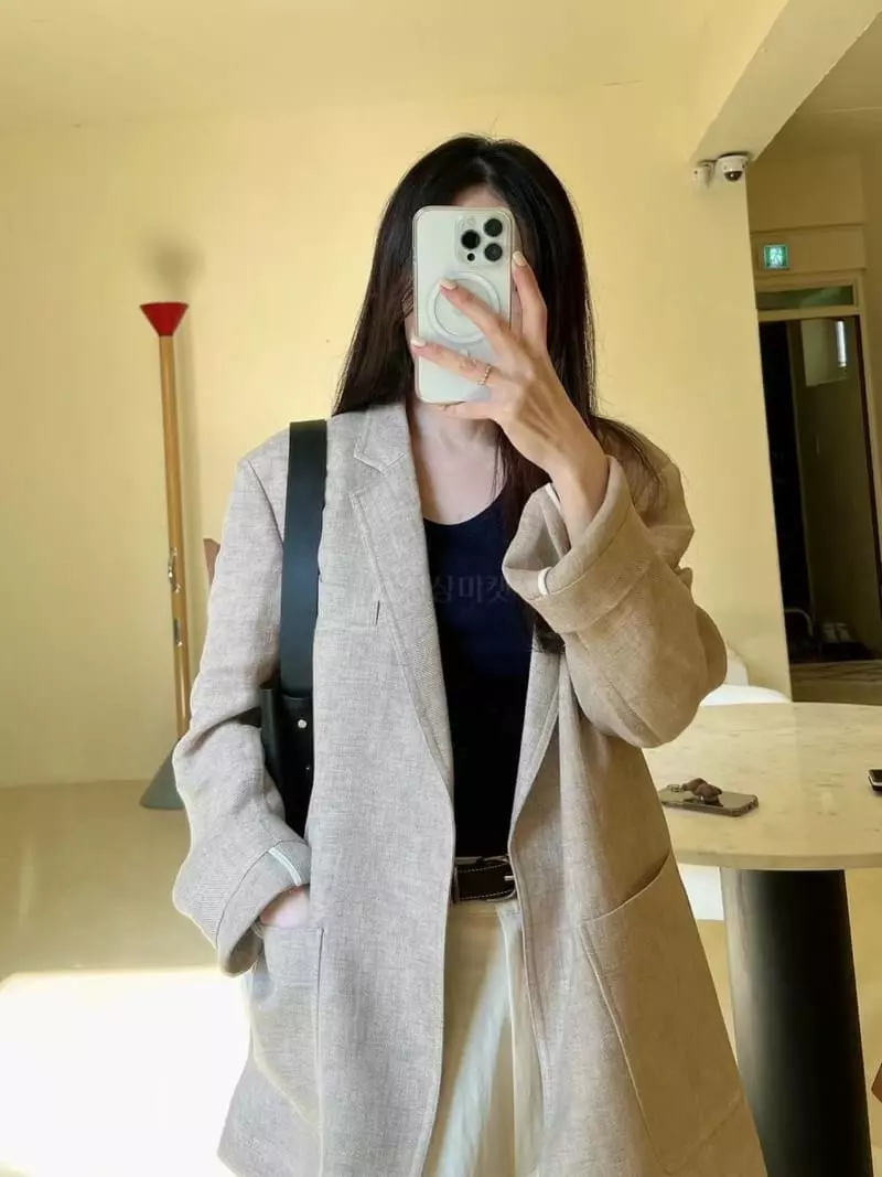 Binus - Korean Women Fashion - #momslook - Simple Jacket - 4