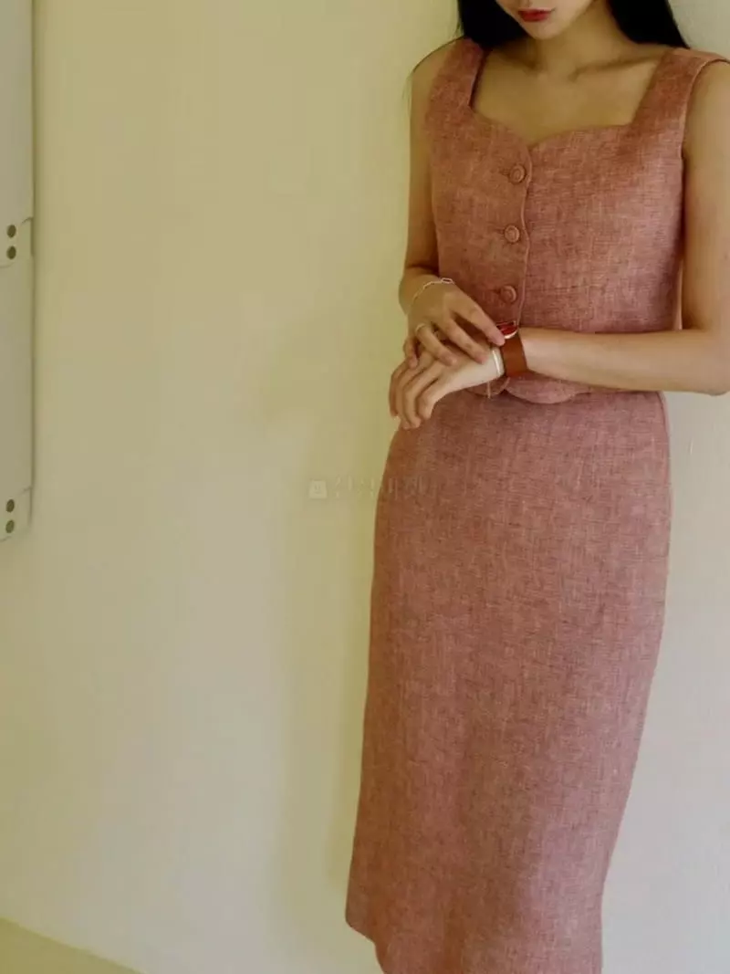 Binus - Korean Women Fashion - #momslook - Linen Vest - 4