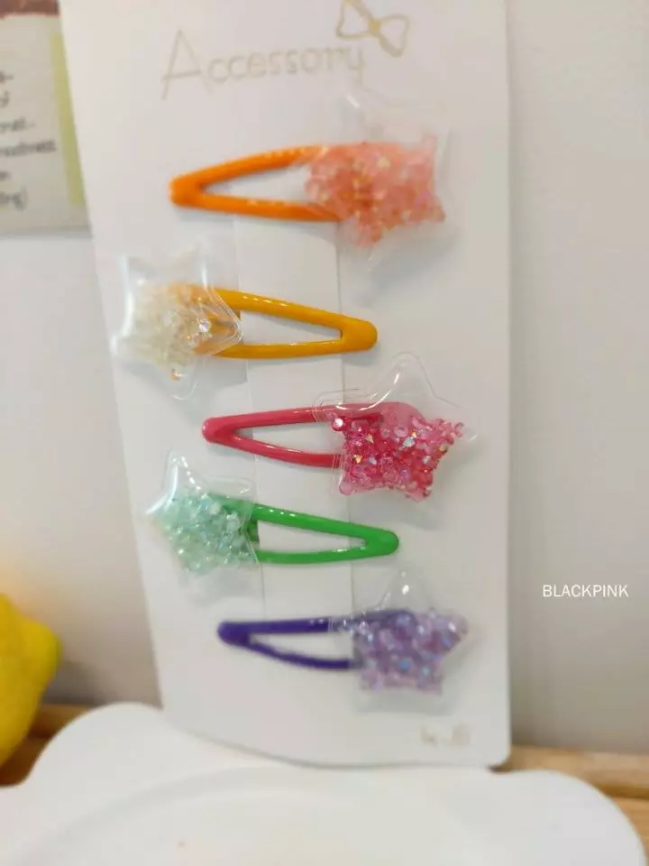 Black Pink - Korean Children Fashion - #kidzfashiontrend - Star Hairpin - 4