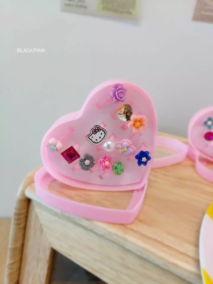 Black Pink - Korean Children Fashion - #childofig - Random Ring Set - 5