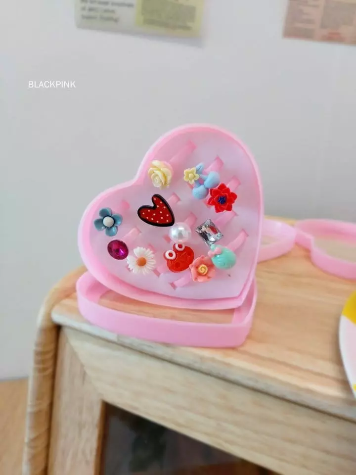 Black Pink - Korean Children Fashion - #childofig - Random Ring Set - 6