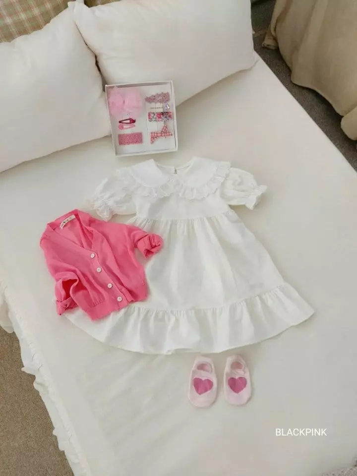 Black Pink - Korean Children Fashion - #childofig - Summer Big Collar One-piece