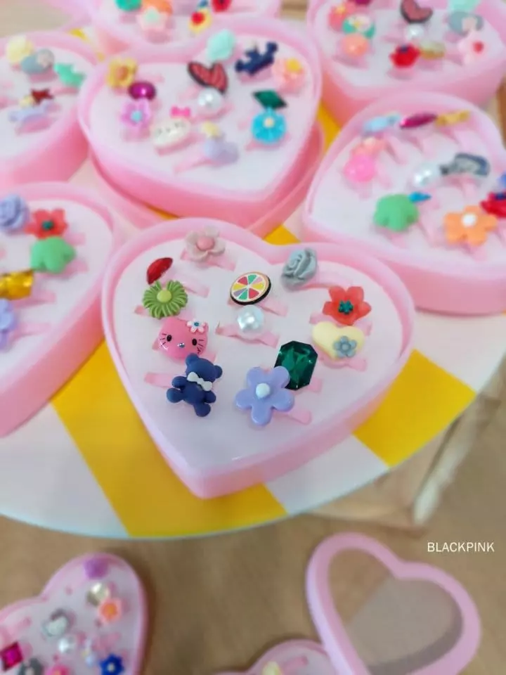Black Pink - Korean Children Fashion - #childrensboutique - Random Ring Set - 7