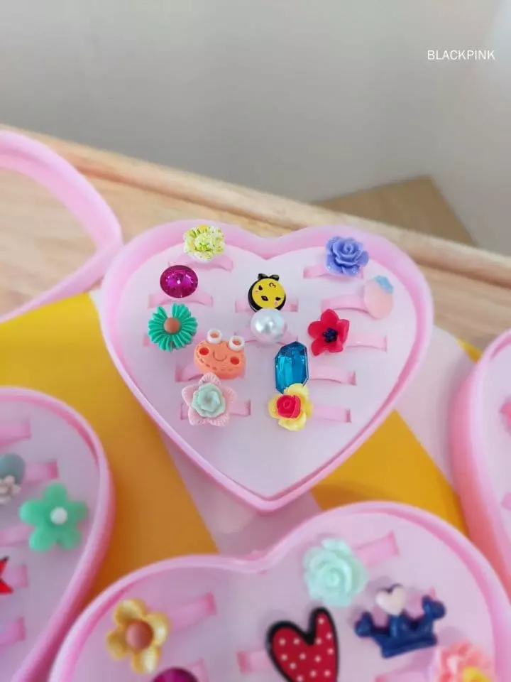 Black Pink - Korean Children Fashion - #discoveringself - Random Ring Set - 9