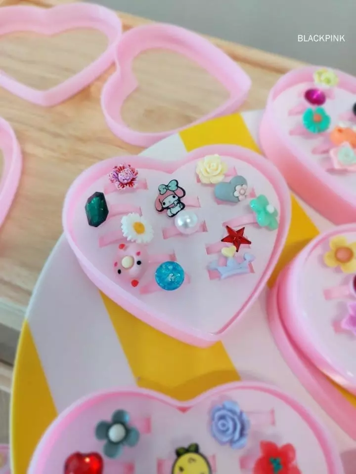 Black Pink - Korean Children Fashion - #fashionkids - Random Ring Set - 10