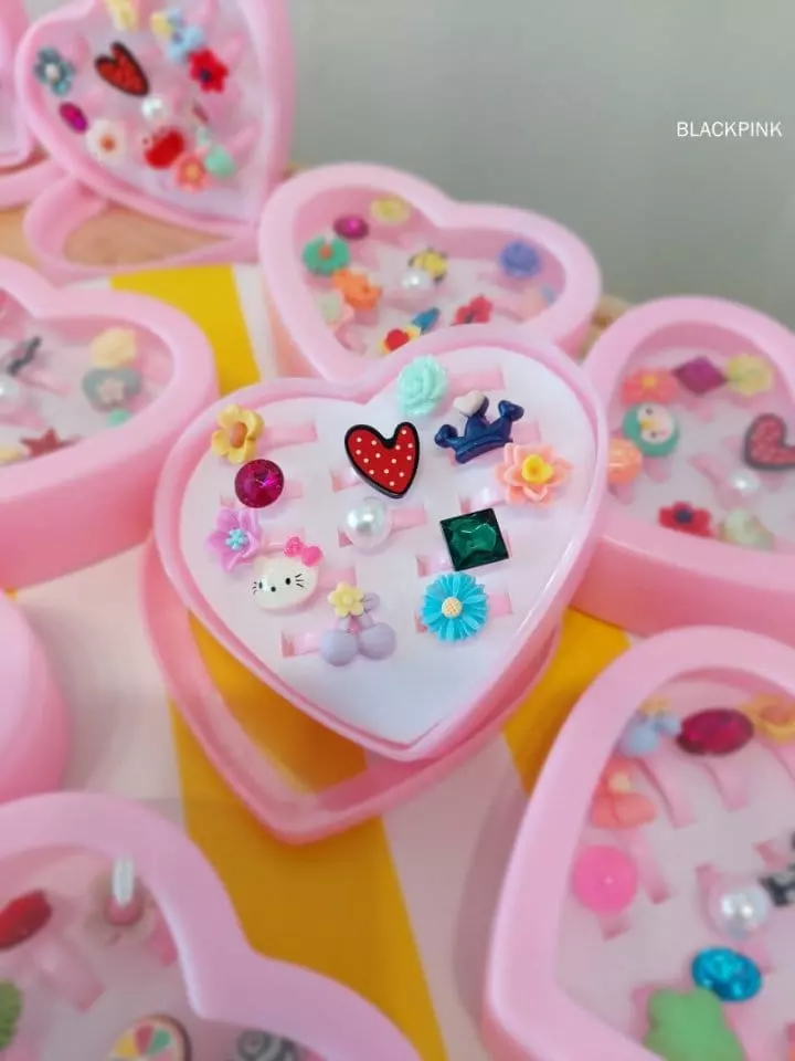 Black Pink - Korean Children Fashion - #kidsshorts - Random Ring Set - 11