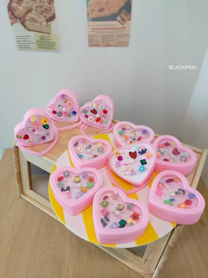 Black Pink - Korean Children Fashion - #littlefashionista - Random Ring Set