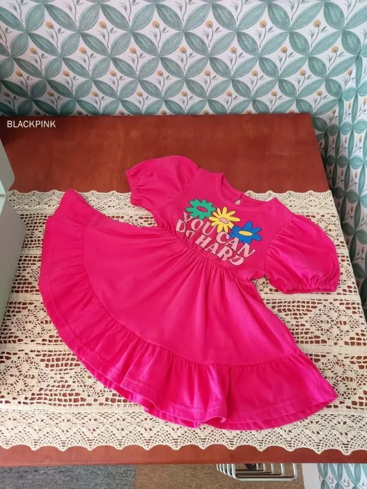 Black Pink - Korean Children Fashion - #Kfashion4kids - Losa Flower One-piece - 4