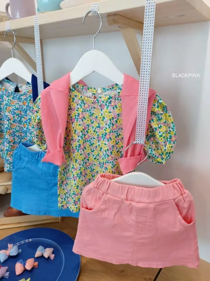 Black Pink - Korean Children Fashion - #littlefashionista - Charming Puff Tee - 2