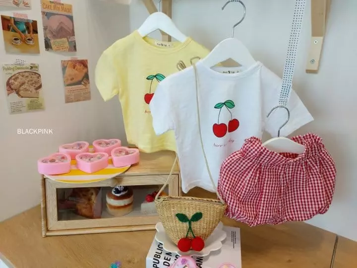 Black Pink - Korean Children Fashion - #magicofchildhood - Cherry Tee - 3