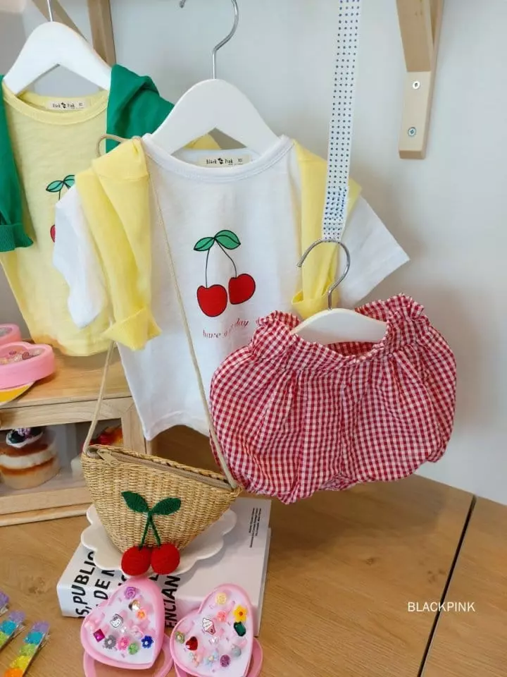 Black Pink - Korean Children Fashion - #magicofchildhood - Cherry Tee - 4