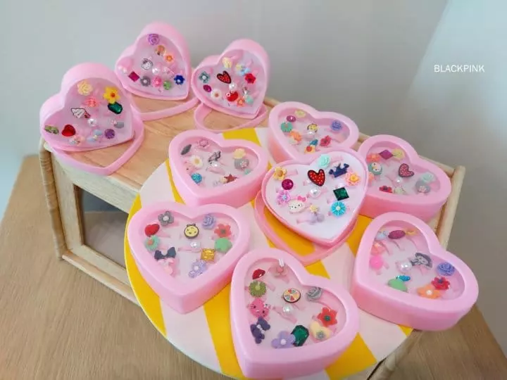 Black Pink - Korean Children Fashion - #minifashionista - Random Ring Set - 3