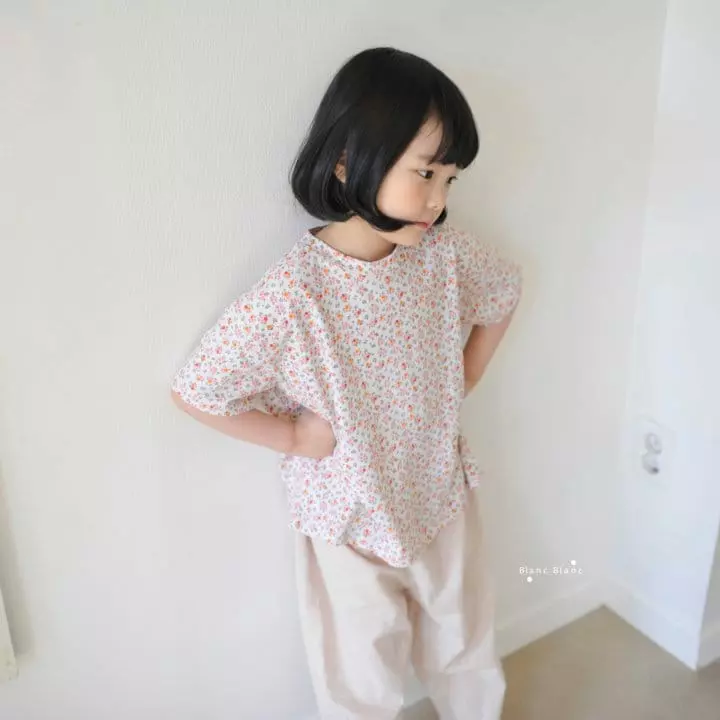 Blancblanc - Korean Children Fashion - #Kfashion4kids - Flower Boxy Tee - 2
