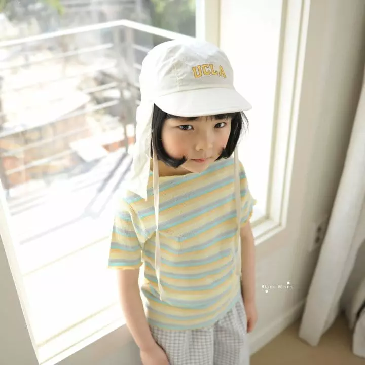 Blancblanc - Korean Children Fashion - #Kfashion4kids - Rainbow Rib Tee