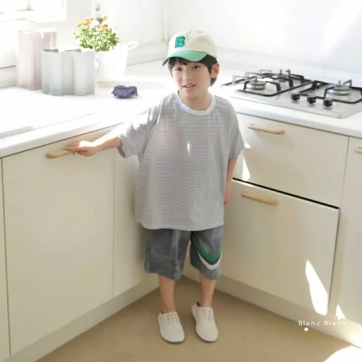 Blancblanc - Korean Children Fashion - #childrensboutique - Eco Pin Boxy Tee - 6