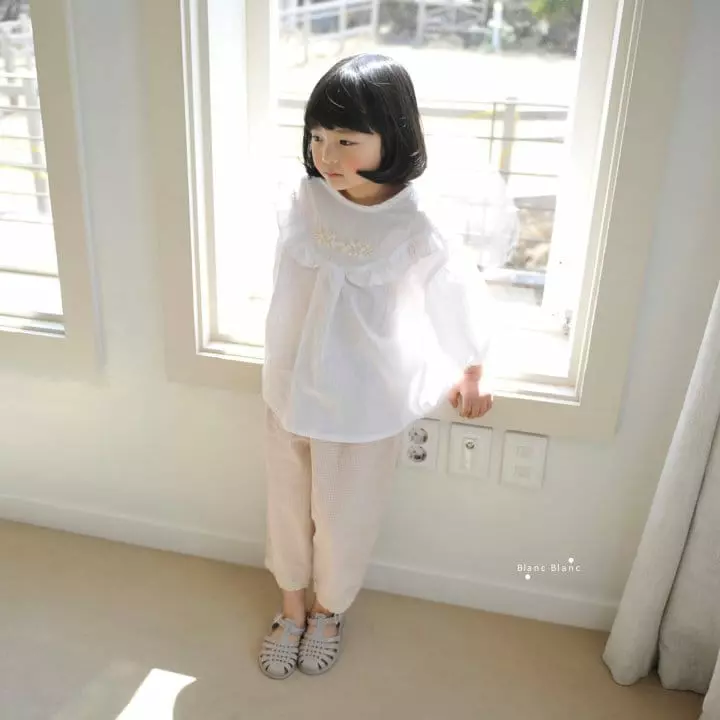 Blancblanc - Korean Children Fashion - #childrensboutique - Quilting Wrinkle Blouse - 3