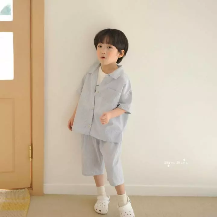 Blancblanc - Korean Children Fashion - #discoveringself - Shirt Top Bottom Set - 11