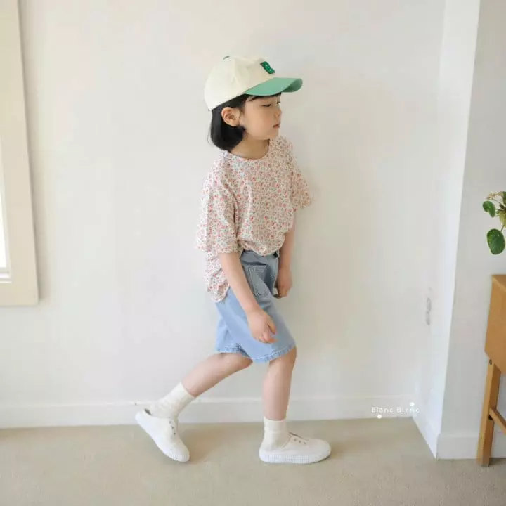 Blancblanc - Korean Children Fashion - #fashionkids - Flower Boxy Tee - 12