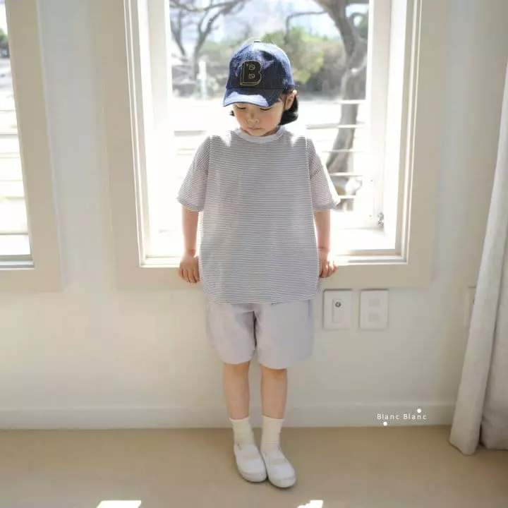 Blancblanc - Korean Children Fashion - #kidsshorts - Eco Pin Boxy Tee - 10